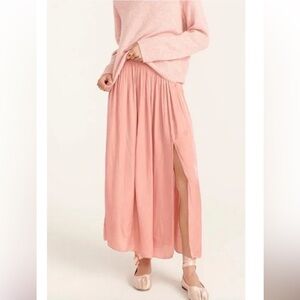 NWT J.Crew Side-Slit Featherweight Satin Maxi Skirt